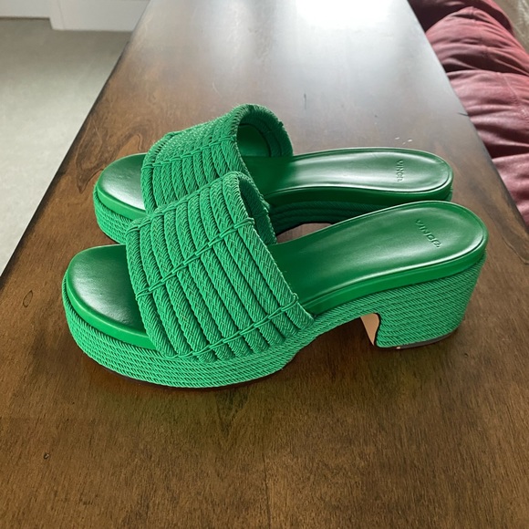 Vince Margo Cord Platform Mules | 8.5 | Emerald - Picture 6 of 6